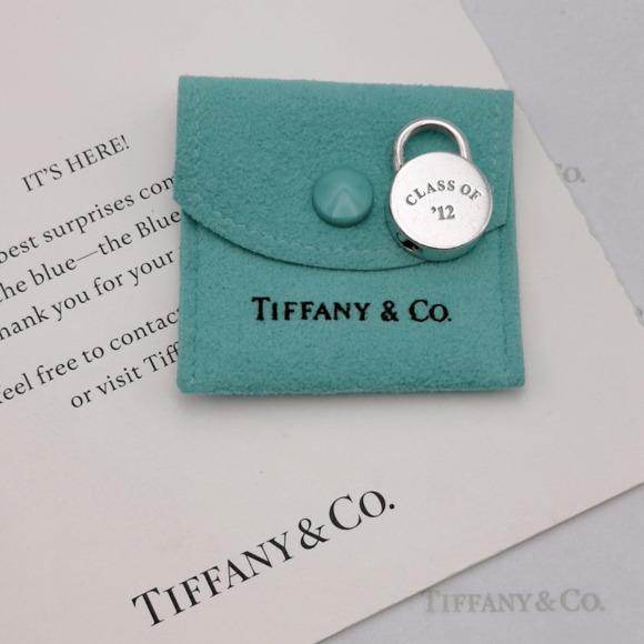 Tiffany & Co. Sterling Silver Class Of 2012 Lock Charm Or Pendant W/ Pouch - Picture 8 of 8